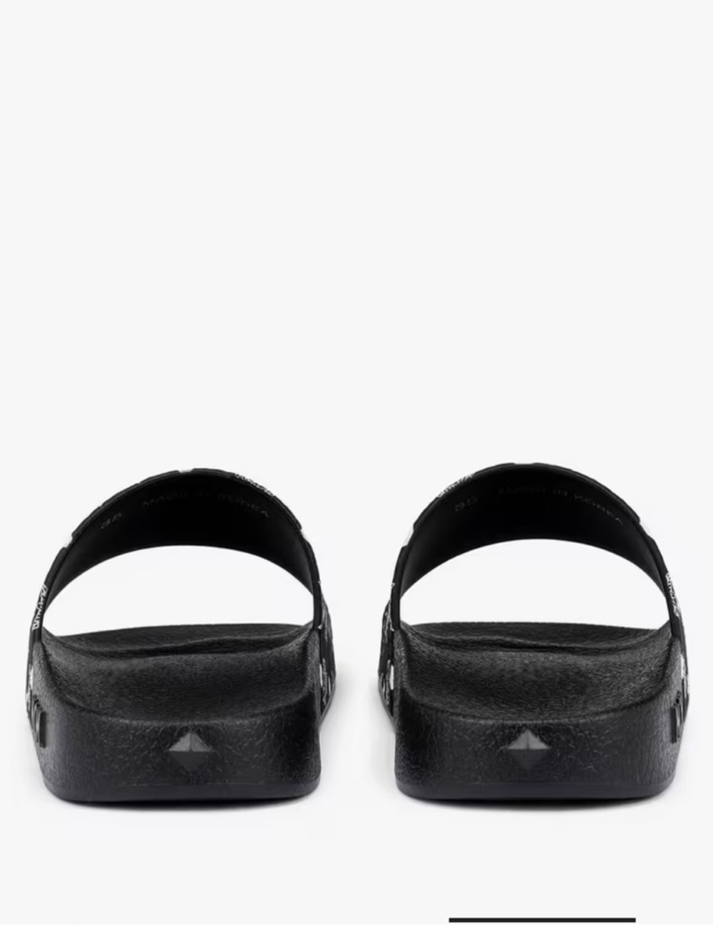 Monogram Print Rubber Slides - Picture 8 of 9